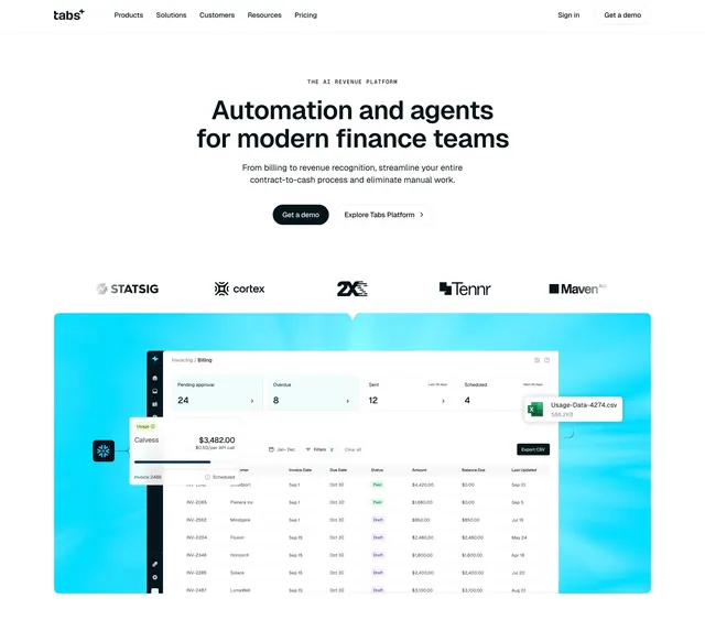 Tabs Hero Section, light-mode, minimal, light