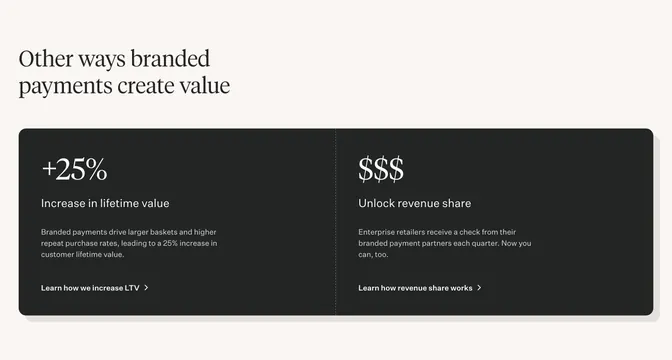 Tandym LTV and revenue share dark duo, editorial, minimal, light