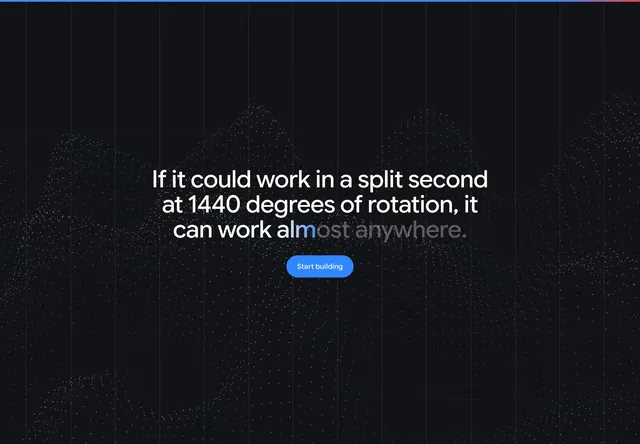 Google Cloud split-second performance CTA, dark-mode, technical, dark