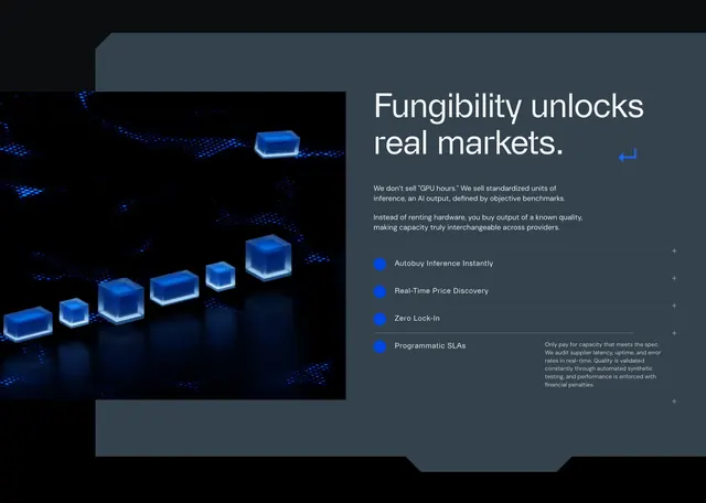 The Grid fungibility value proposition, dark-mode, 3d-render, dark