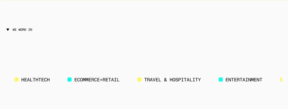 The Reach industries horizontal list, minimal, swiss, light