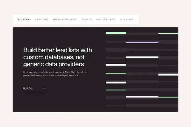 Throxy custom database feature section, dark-mode, minimal, dark