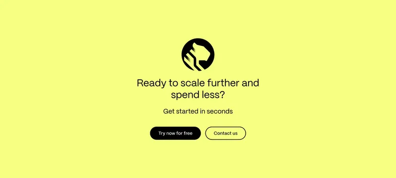Timescale scale further CTA, minimal, light-mode, vibrant
