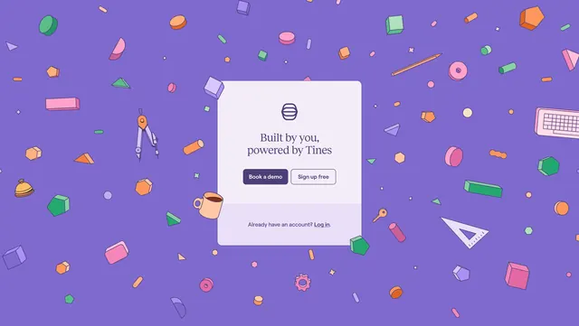Tines built by you CTA card, illustrated, playful, vibrant