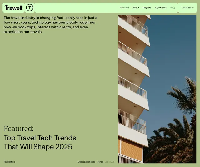 Trawelt featured blog hero, minimal, editorial, light