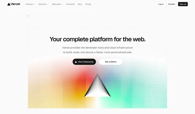 Vercel Hero Section, light-mode, minimal, light
