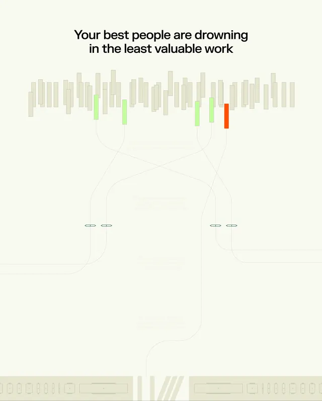 Vooma problem-statement hero diagram, minimal, technical, light