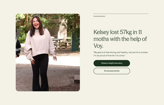 Voy Kelsey success story split feature, minimal, editorial, light