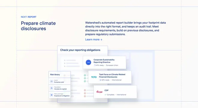 Watershed Measure Page Section Report Feature, minimal, corporate-clean, light