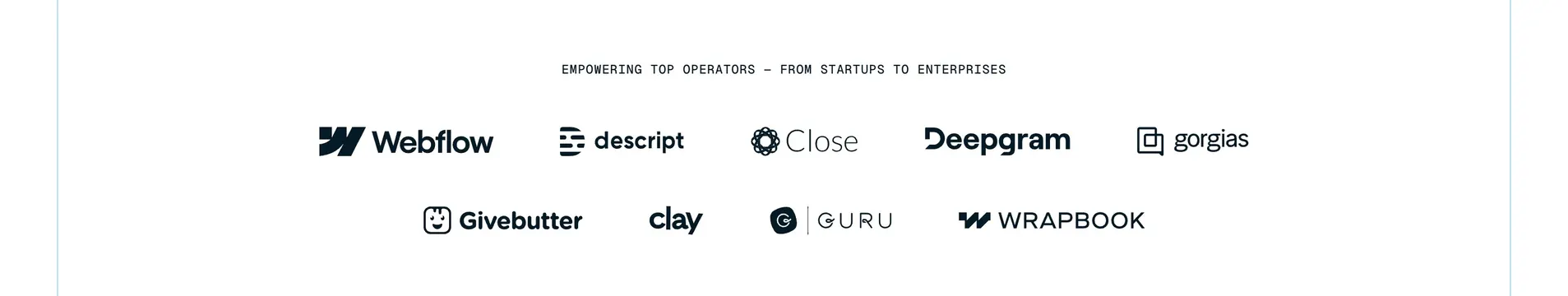 Whalesync Logos Section, light-mode, minimal, light