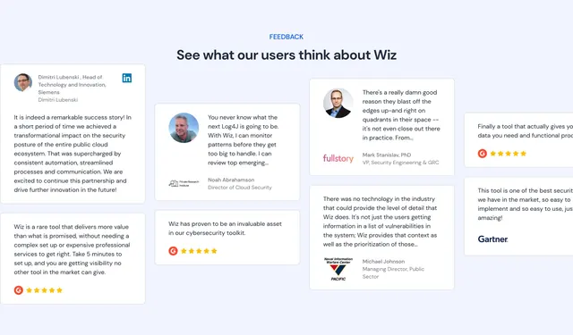 Wiz Testimonials Section, light-mode, minimal, light