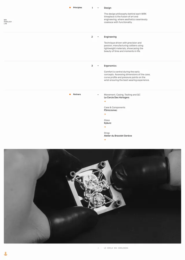 WRK brand values feature, minimal, editorial, light