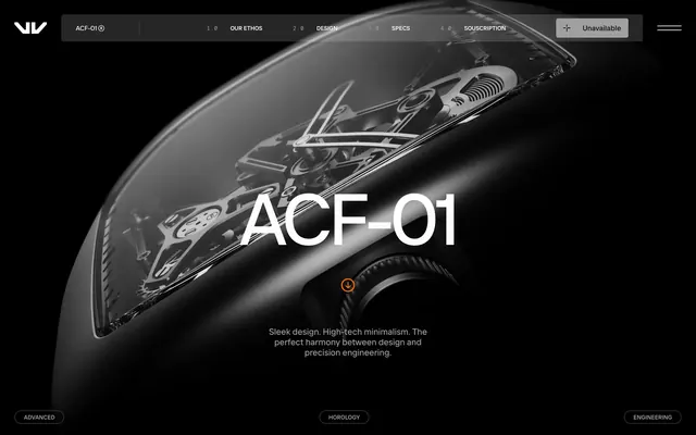 WRK product hero, minimal, dark-mode, dark