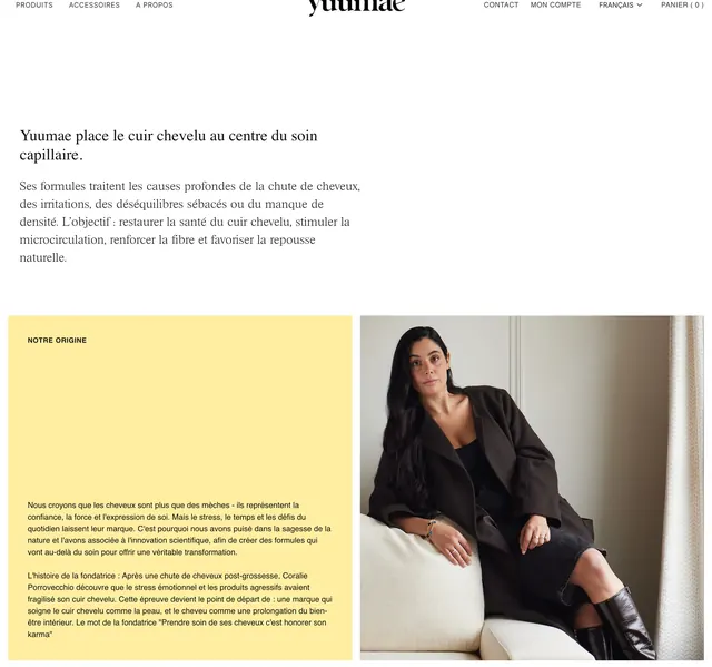 Yuumae brand philosophy feature, minimal, editorial, light
