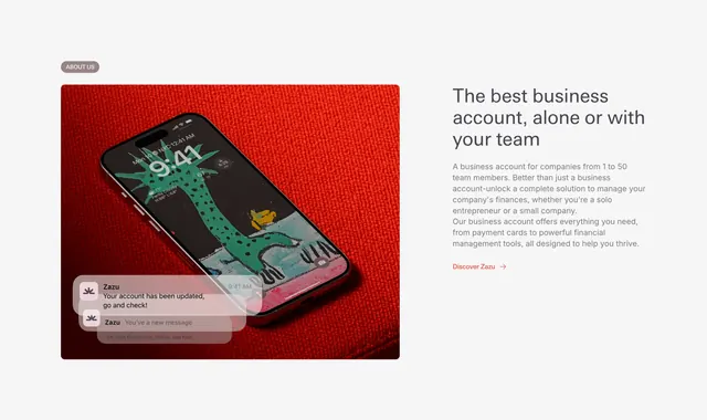 Zazu about split with phone notifications, minimal, light-mode, light
