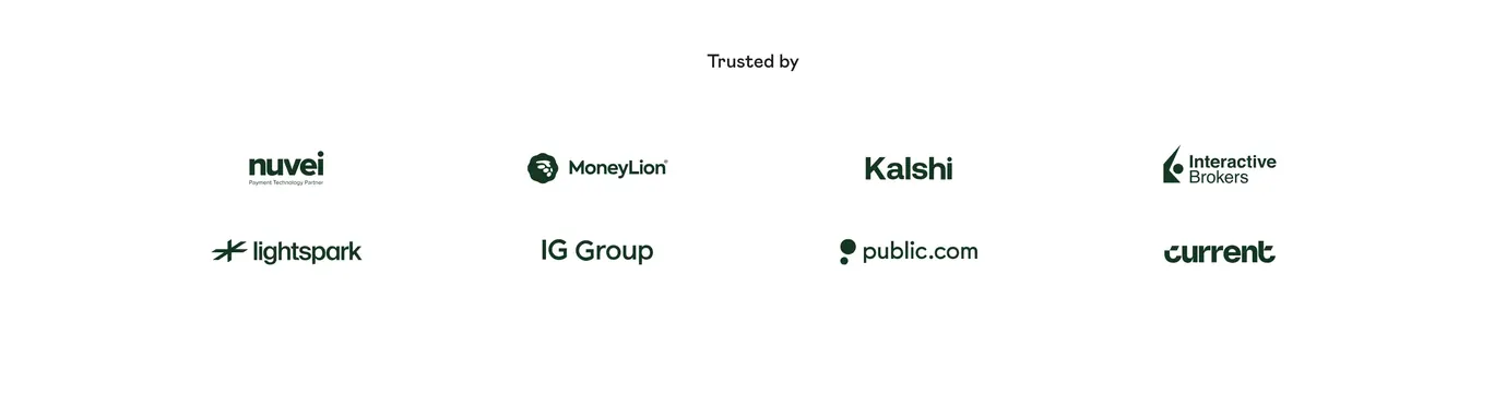 Zerohash trusted-by logo grid, minimal, light-mode, light
