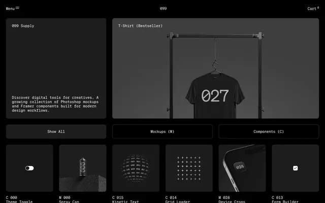 099, dark-mode, monospace