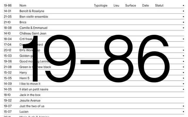 19–86, minimalist, minimal