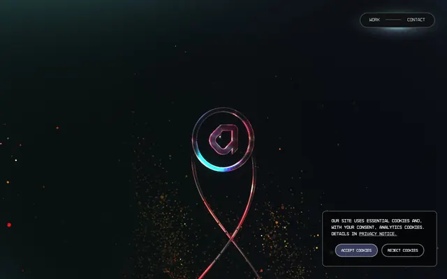 Active Theory, dark-mode, minimalist