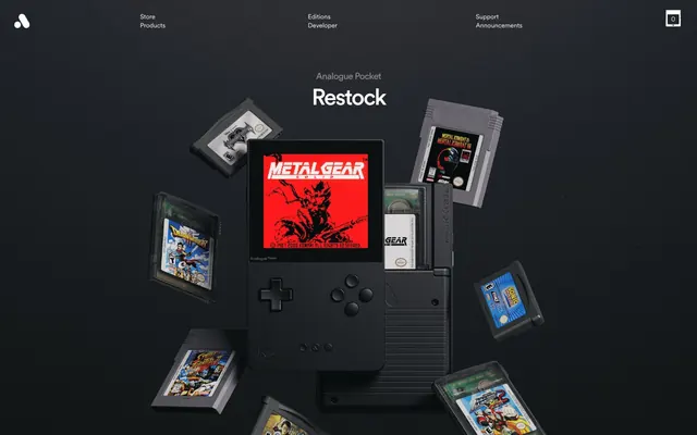 Analogue, dark-mode, monochromatic