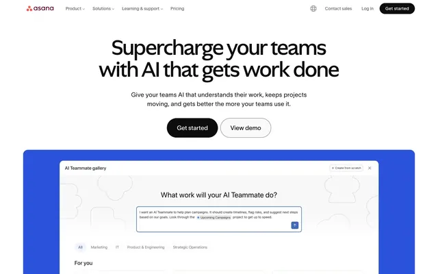 Asana, productivity, enterprise