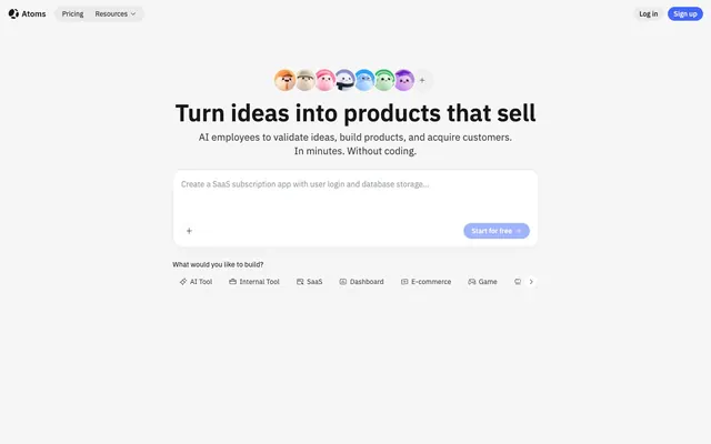 Atoms, minimal, clean