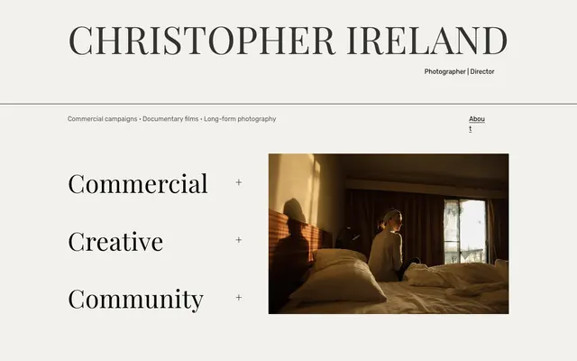 CHRISTOPHER IRELAND CREATIVE, editorial, minimalist
