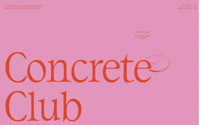 Concrete Club Studio, typographic, editorial