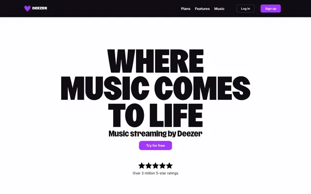 Deezer, dark-mode, high-contrast