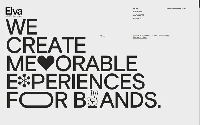 Elva, monochrome, typographic-heavy