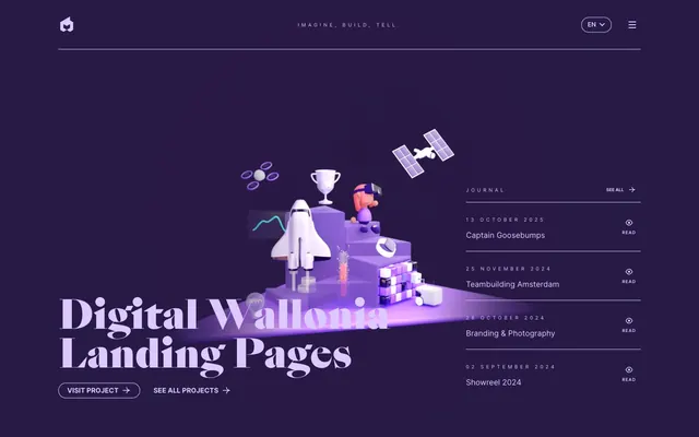 EPIC agency, dark-mode, luxury