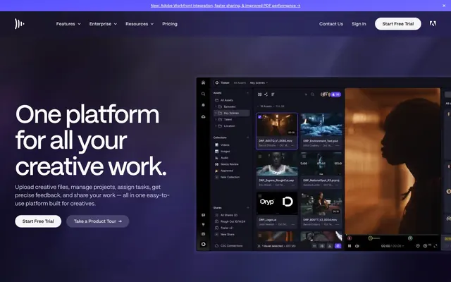 Frame.io, dark mode, dark-mode