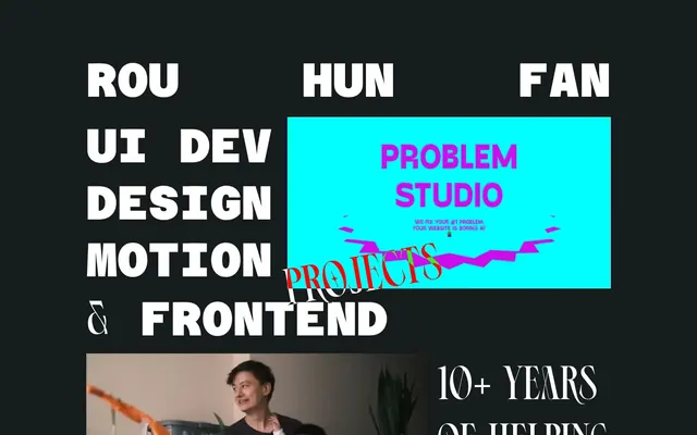 Freelance frontend UI developer and designer, Rou Hun Fan