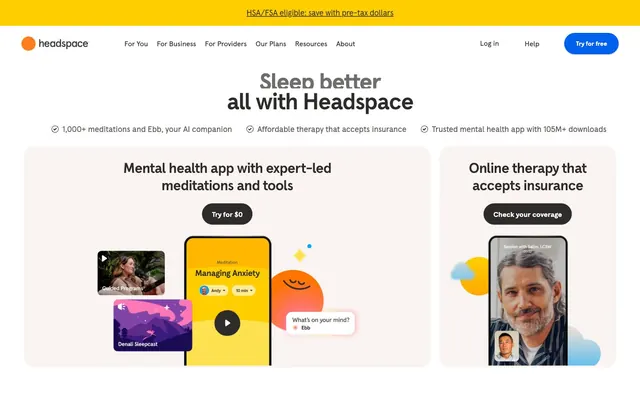 Headspace, friendly, approachable
