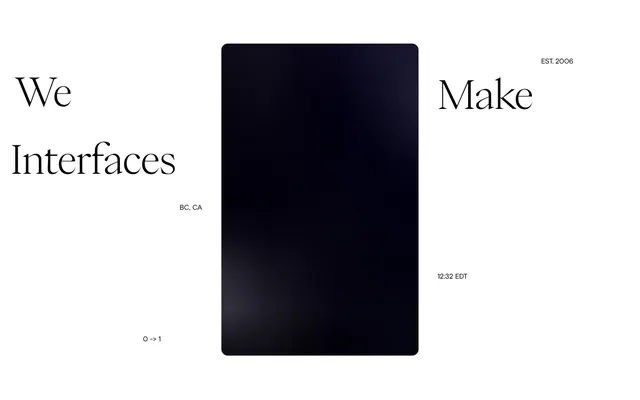 Metalab, monochrome, typographic
