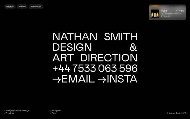 Nathan Smith, brutalist, dark-mode