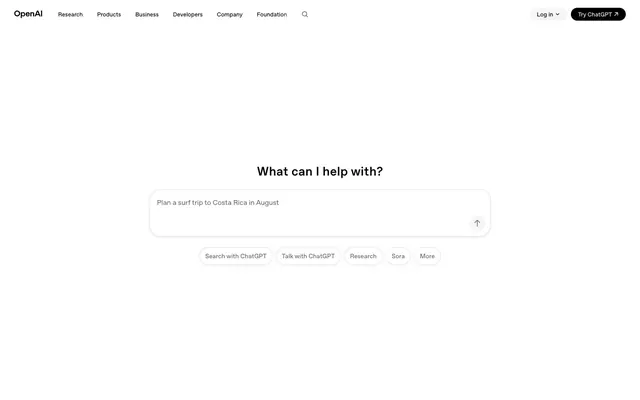 OpenAI, monochrome, white-space-dominant