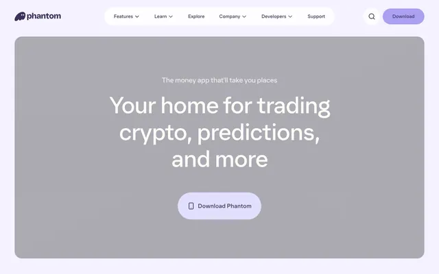 Phantom, soft-minimalist, crypto-wallet