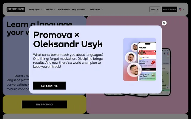 Promova, playful, approachable