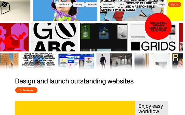 Readymag, vivid-color, high-contrast