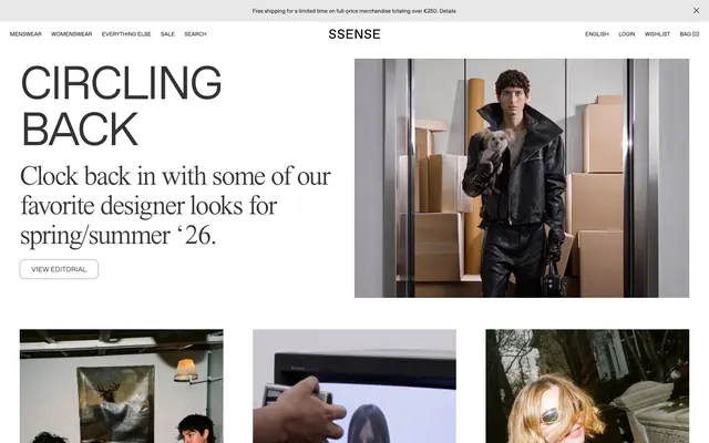 Ssense, editorial, minimalist