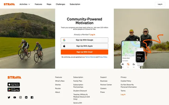 Strava, sport, activity tracking