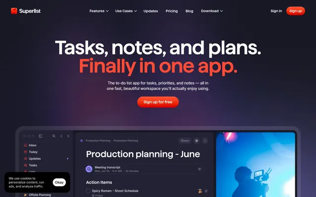 Superlist, dark mode, dark-mode