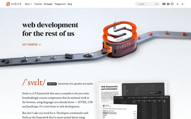 Svelte, editorial, minimalist