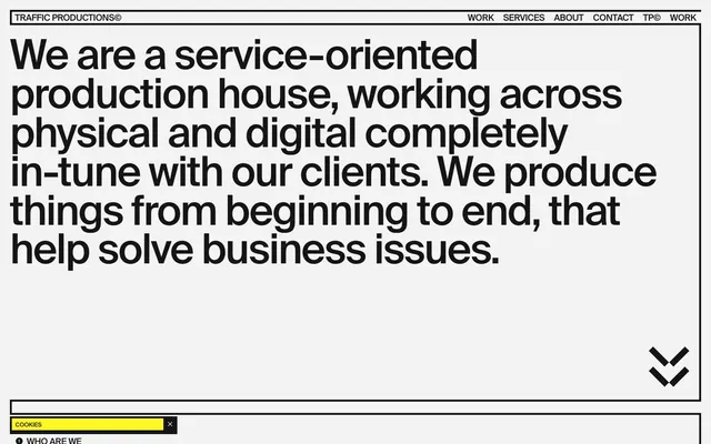 Traffic Productions, minimalist, minimal