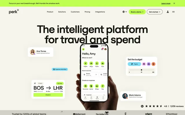 Travelperk, lime-accent, warm-neutrals