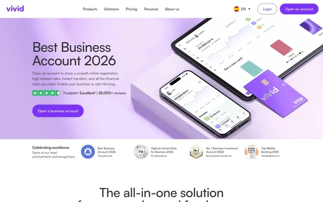 Vivid Spain, fintech, violet-accent