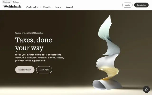 Wealthsimple, minimal, editorial