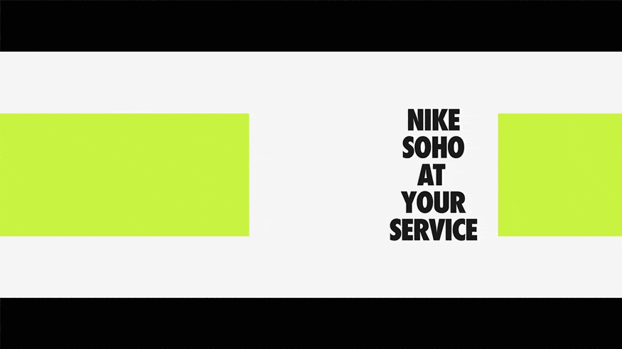 Nike NYC basketball motion graphic, editorial, geometric, monochrome