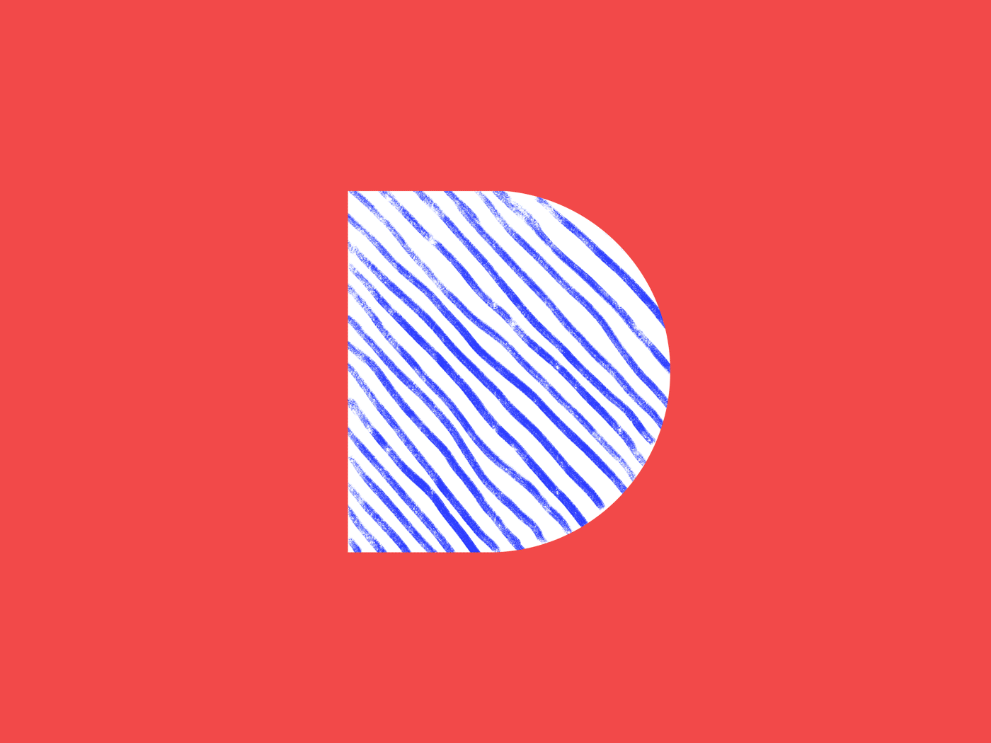 Striped semicircle logo mark, geometric, minimal, light